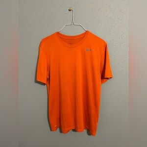Nike Men's Orange Dri-fit T-Shirt. Size Large
